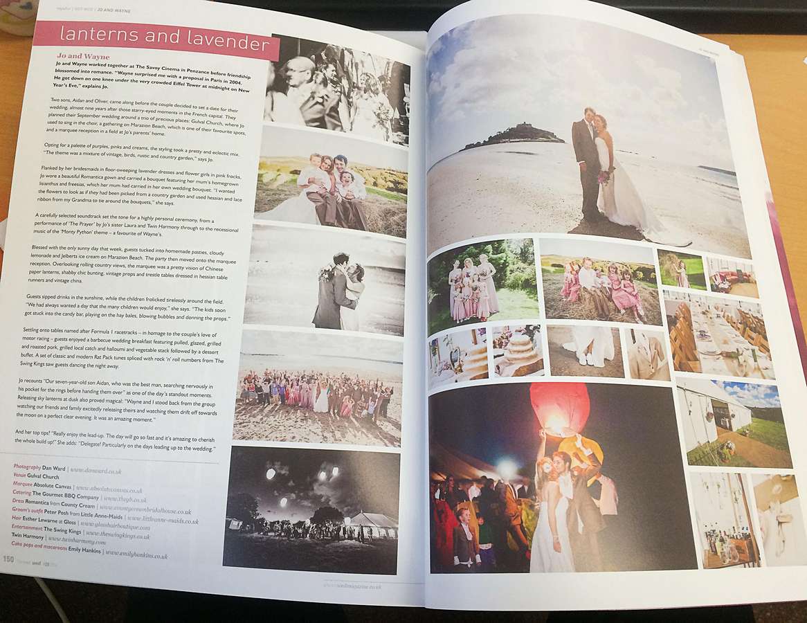 Cornwall Wedding Photographer Featured in WED Magazine