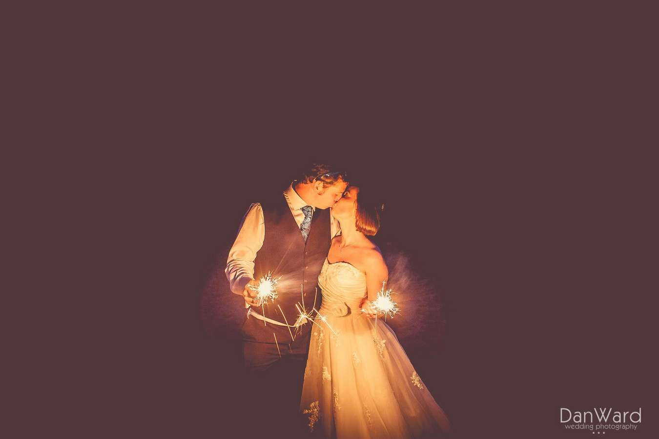 Wedding Photographer Cornwall porthtowan wedding photographs with sparklers