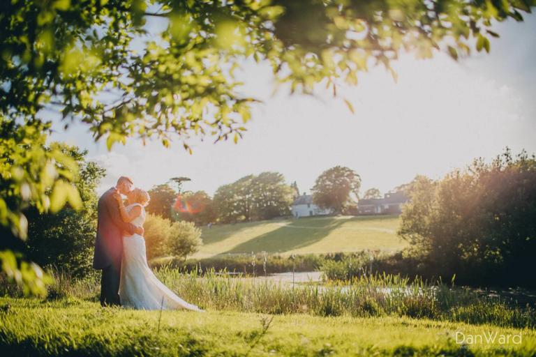 Wedding Photographer in Cornwall shooting at Trenderway Farm at Sunset