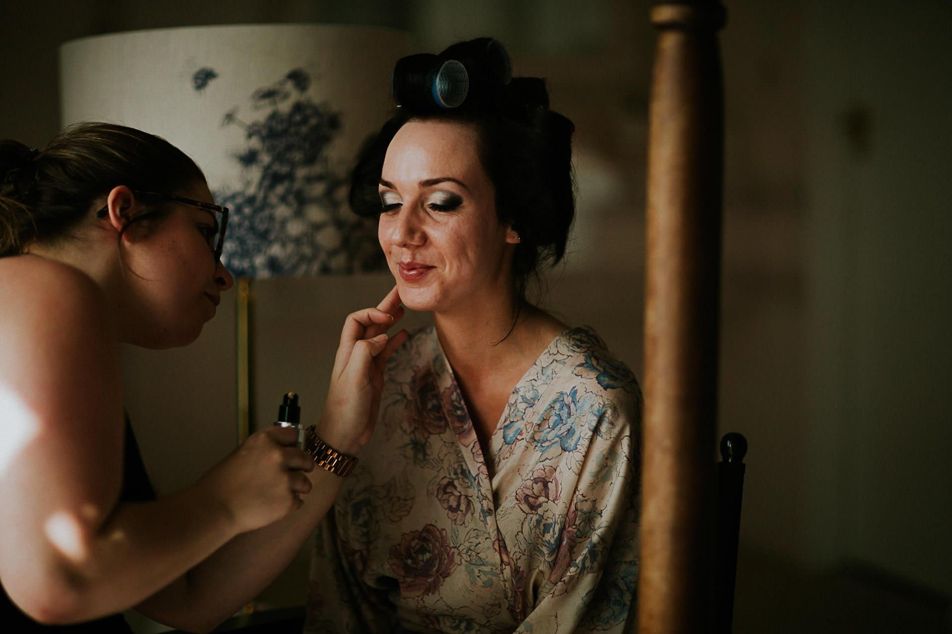 Falmouth wedding photographer in Cornwall getting ready shots at Merchants Manor Hotel