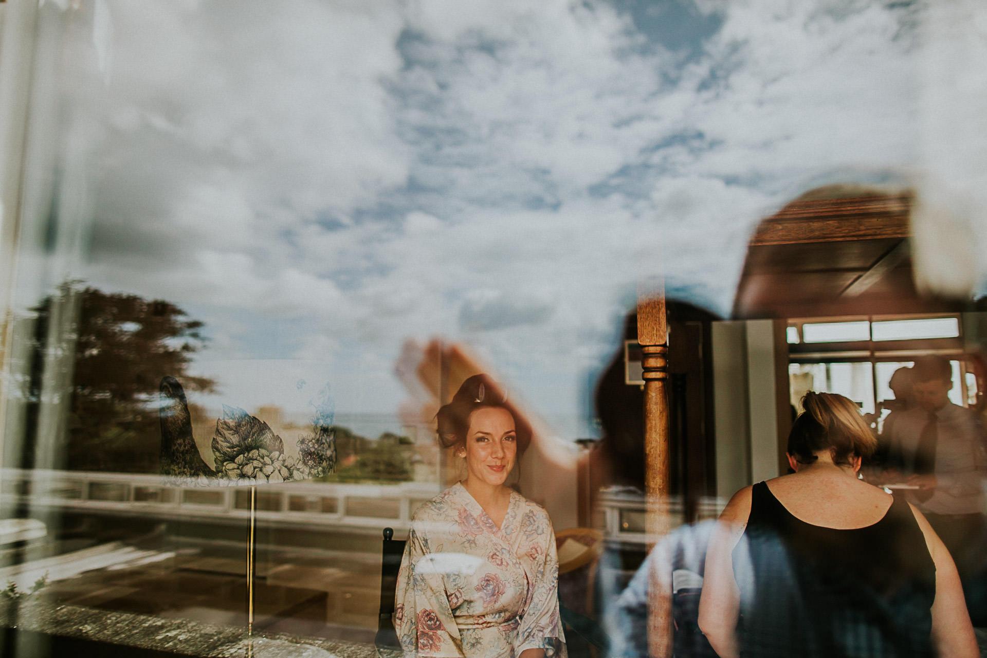 Falmouth wedding photographer in Cornwall getting ready shots at Merchants Manor Hotel