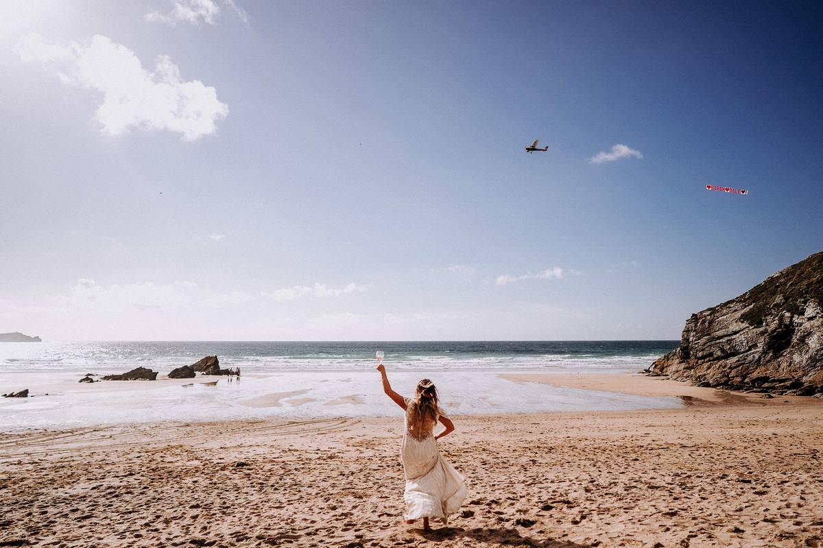 LUSTY GLAZE BEACH WEDDING PHOTOGRAPHER