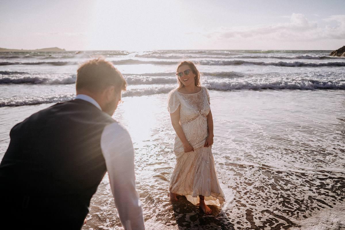 LUSTY GLAZE BEACH WEDDING PHOTOGRAPHER