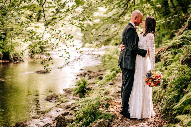Waterside wedding photos